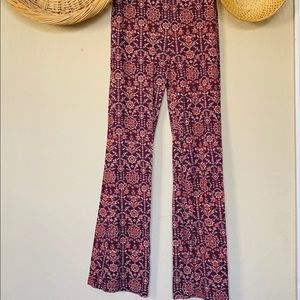 Maroon and orange palazzo pants